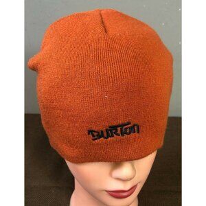 Burton Rust Orange Beanie Signed By Ross Powers Winter Olympics Memorabilia 2002
